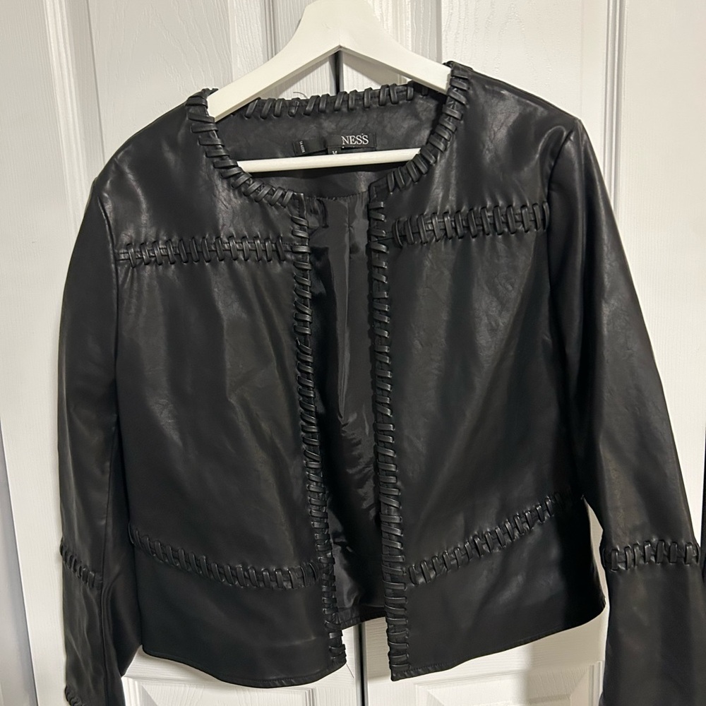 Ness Women's Black Faux Leather Jacket